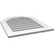 Ekena Millwork Octagonal Top Surface Mount PVC Gable Vent: Functional, w/ 3-1/2"W x 1"P Standard Frame, 26"W x 32"H GVPOT26X3201SF - alternate 4